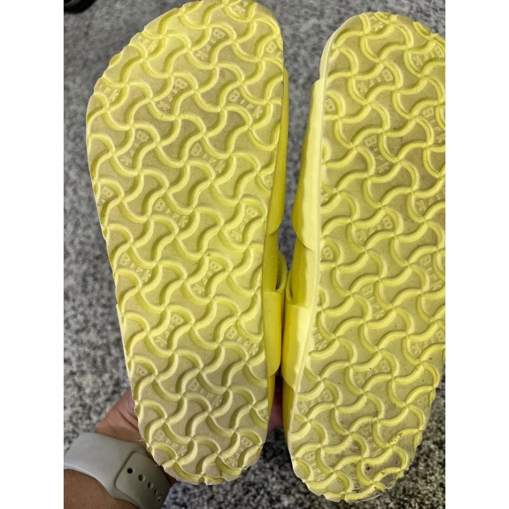 Kids Birkenstock Arizona Yellow Buckle‎ EVA Sandals Size 30 Rubber Slip On Shoes